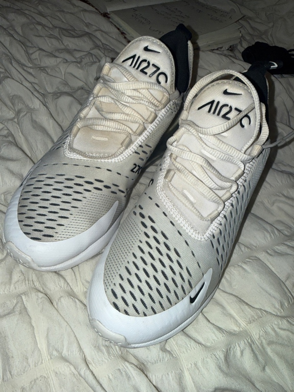 Nike Air270 Men's Cream/Black Breathable Sneakers